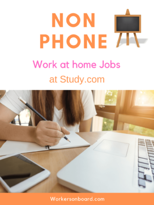 Non Phone work at home jobs at Study.com
