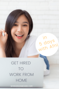 Get hired to work from home for Afni